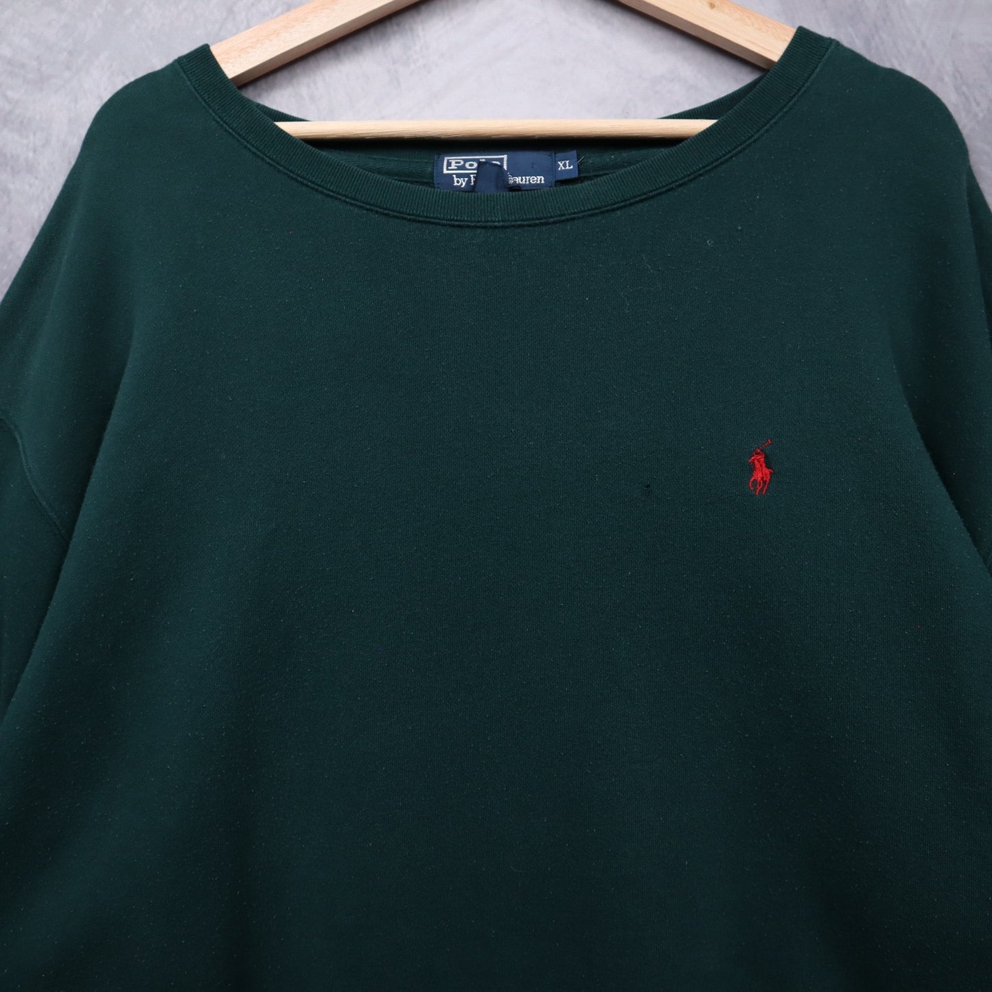 90s Dark Green Polo Ralph Lauren Essential Crewneck Sweatshirt 4710