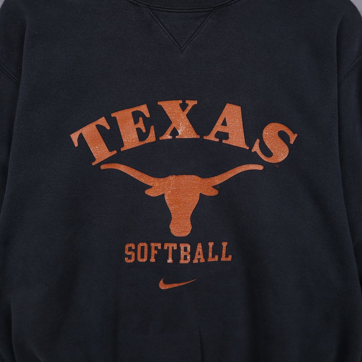 90s Black Texas Longhorns Softball Nike Crewneck Sweatshirt 5690