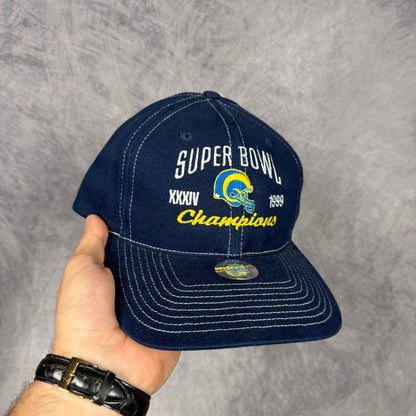 1999 Navy Blue St. Louis Rams Super Bowl XXXIV Champions Hat 6882