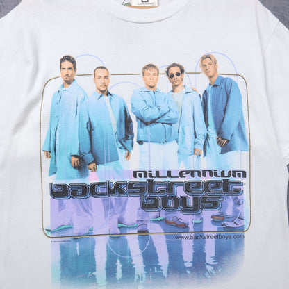 1999 White Backstreet Boys Millennium Tour Shirt 5442