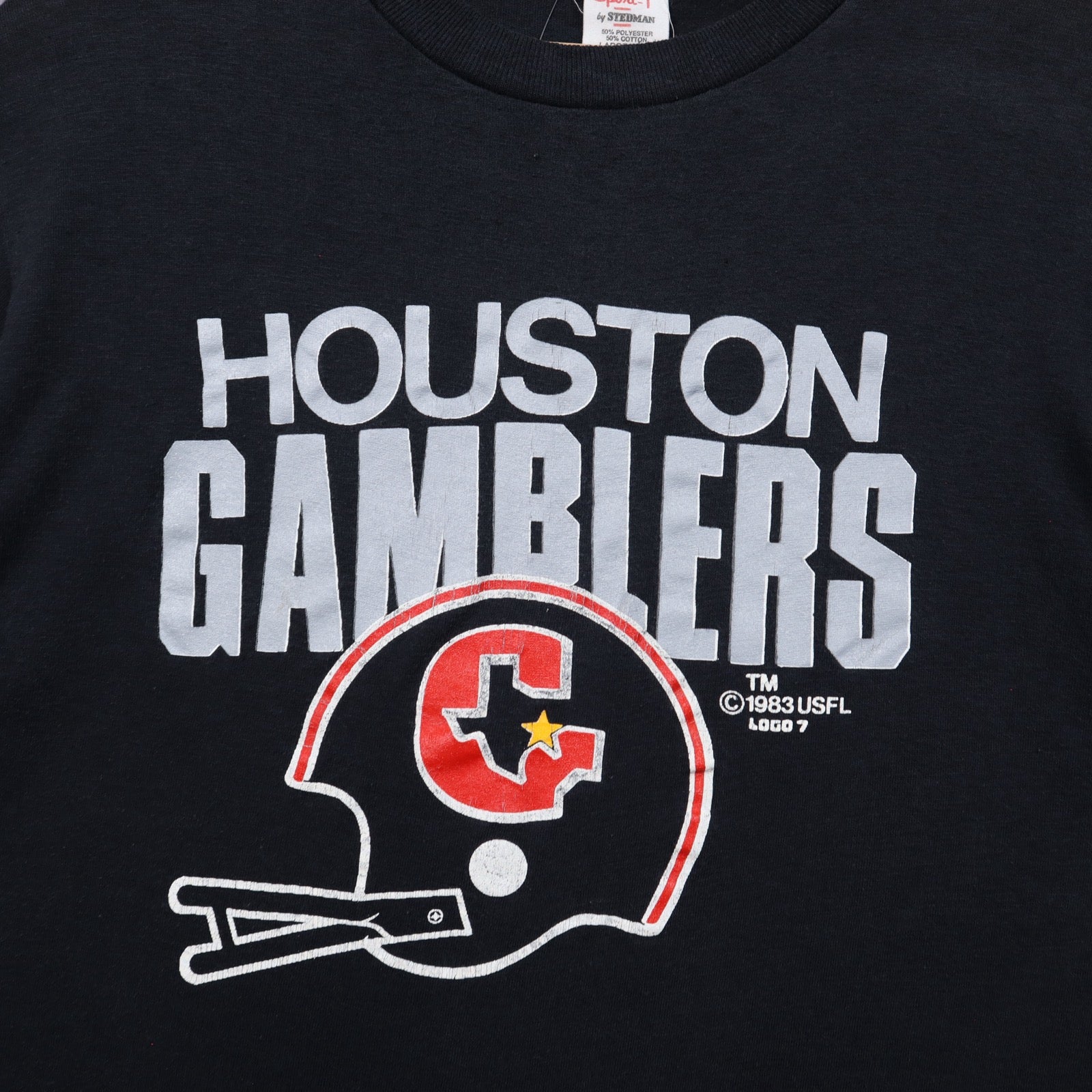 1983 Black Houston Gamblers USFL Shirt 5577