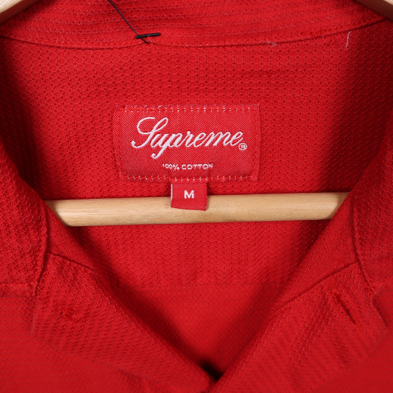 Early 2000s Red Supreme Camp Collar Button Up Shirt 5607
