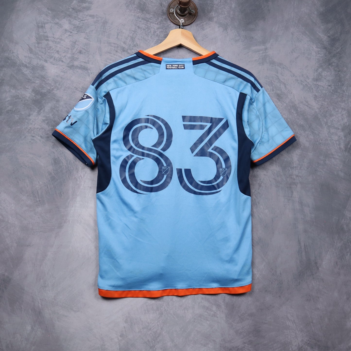 Early 2020s Light Blue New York City FC Etihad Adidas Soccer Jersey 5612