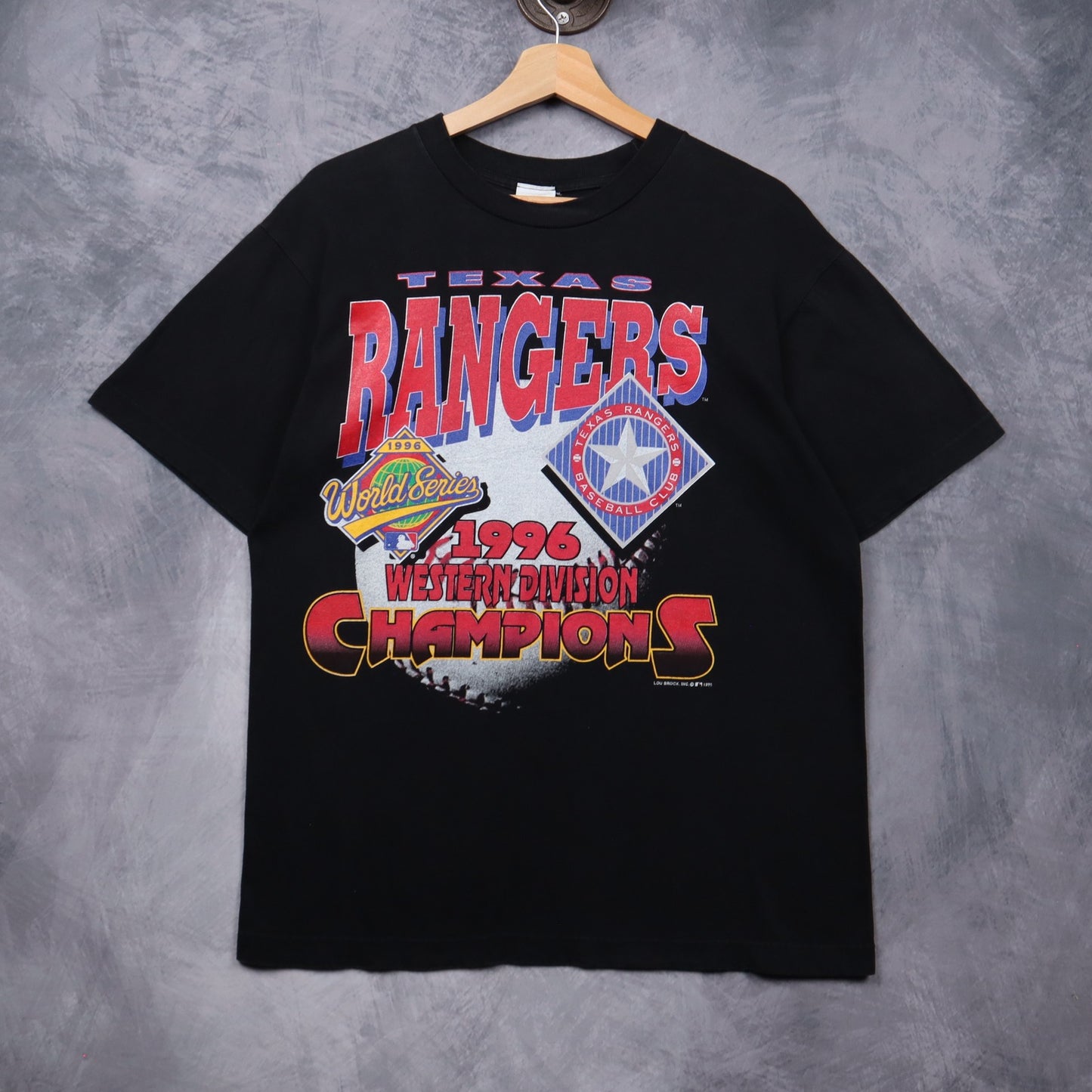 1996 Black Texas Rangers Western Division Champions Shirt 5588