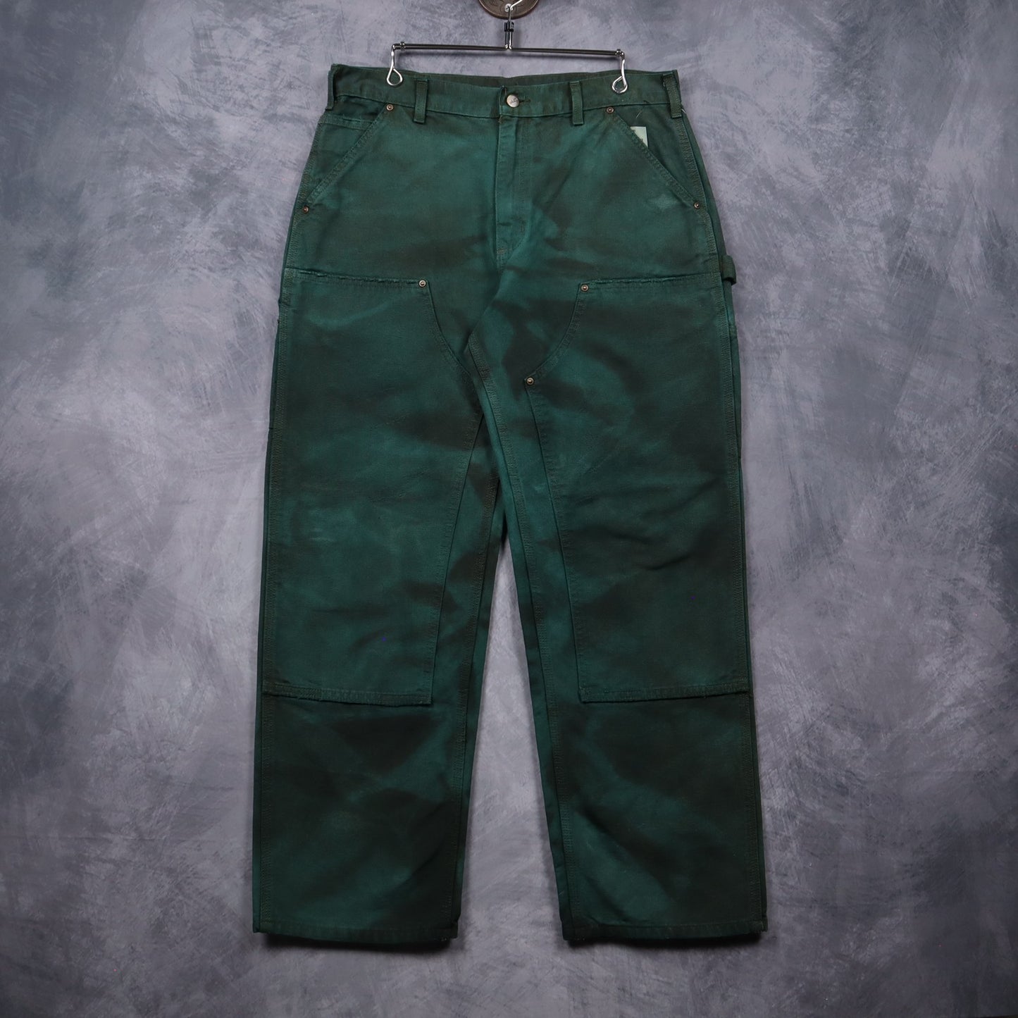 Y2K Green Carhartt Overdyed Double Knee Pants 5039