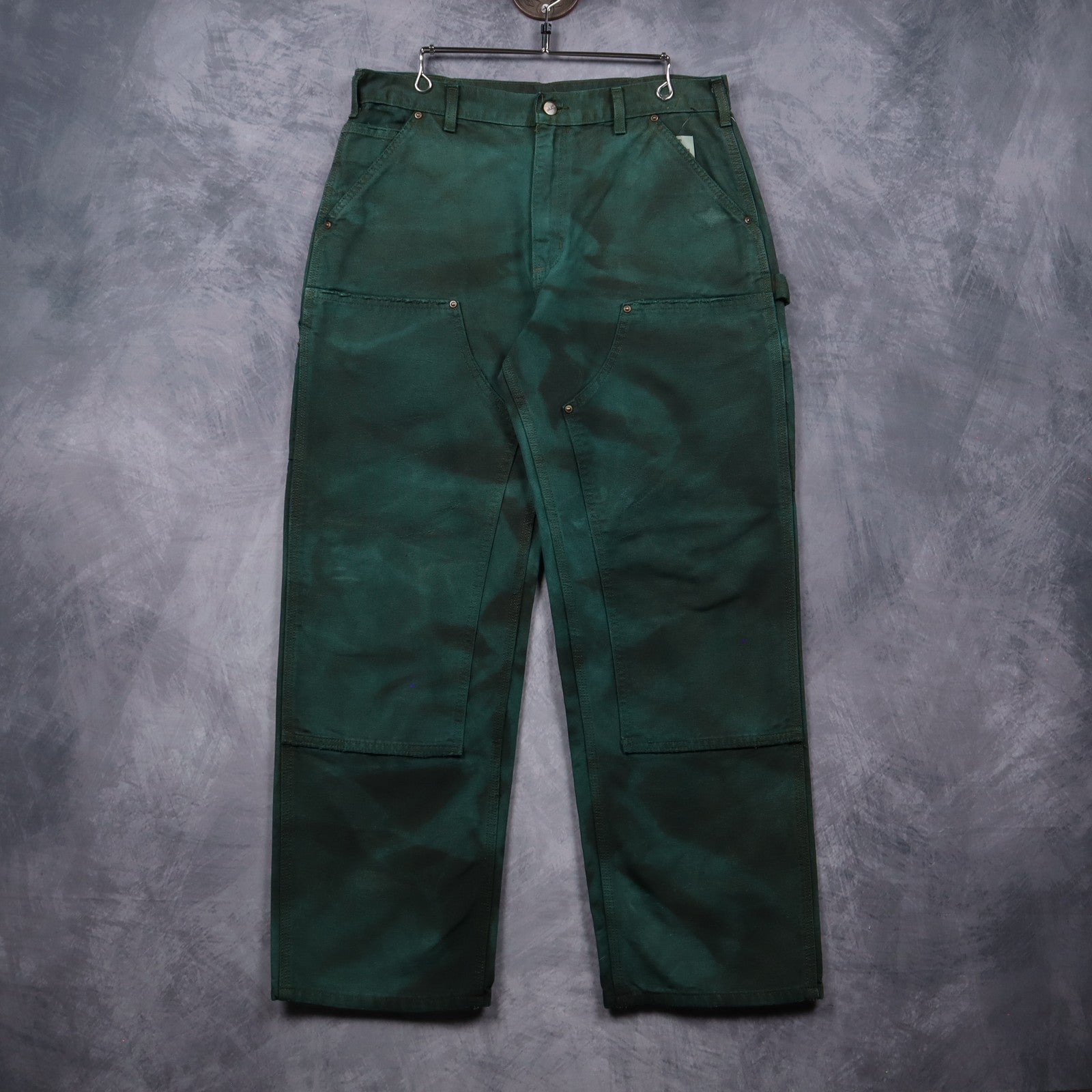 Y2K Green Carhartt Overdyed Double Knee Pants 5039