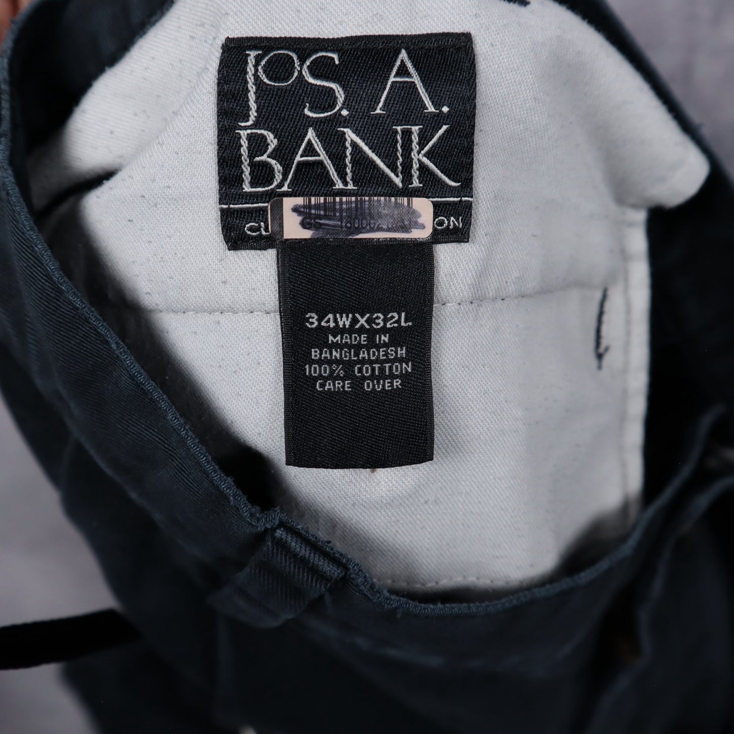 90s Faded Black Jos. A. Bank Pleated Chino Pants 5278