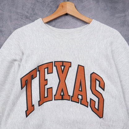 90s Grey Texas Longhorns Champion Reverse Weave Crewneck Sweatshirt 5704