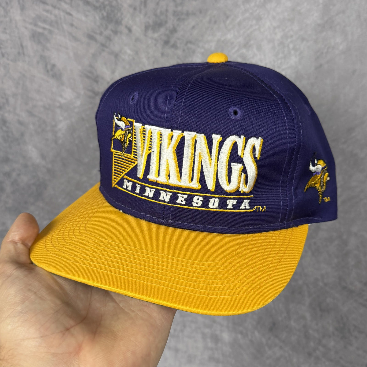 90s Purple Minnesota Vikings Snapback Hat 6799