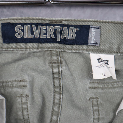 90s Sage Green Levi's Silvertab Cargo Shorts 5184