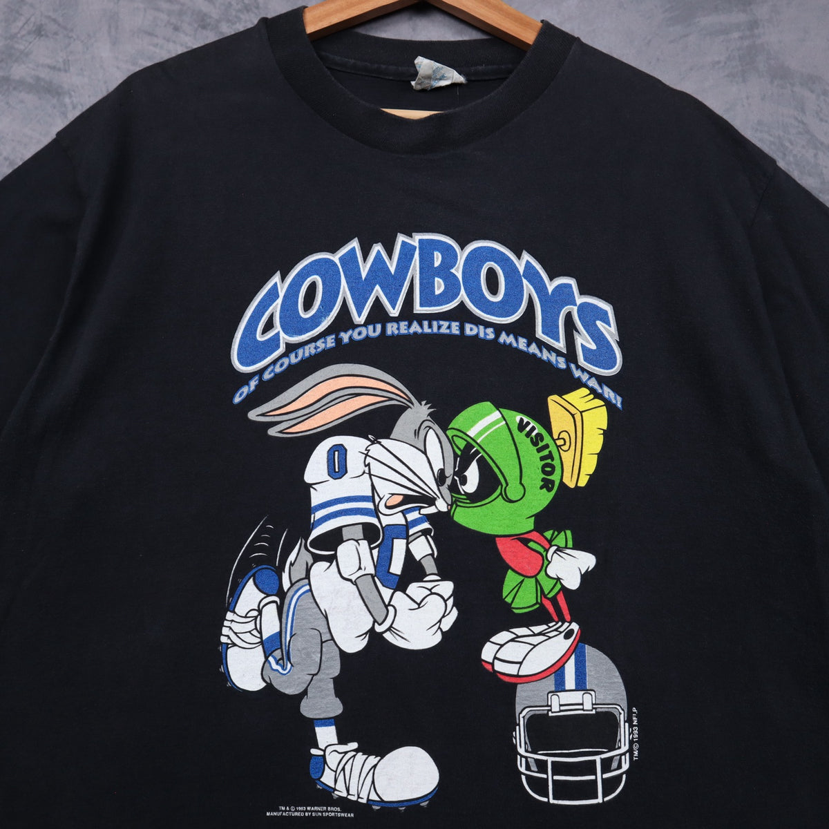 1993 Black Dallas Cowboys x Looney Tunes Shirt 6737