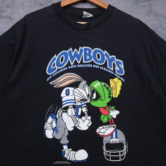1993 Black Dallas Cowboys x Looney Tunes Shirt 6737