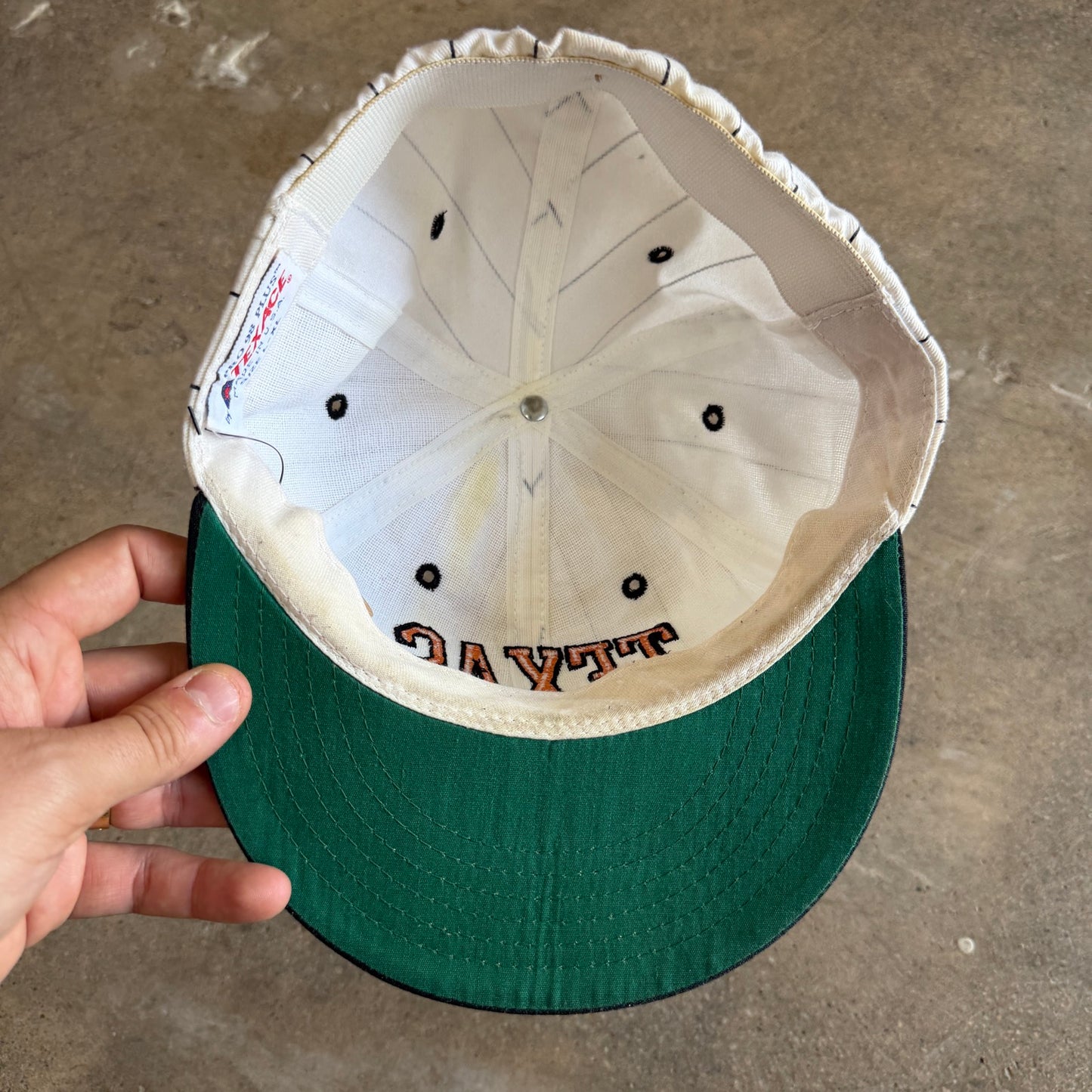 90s White Texas Longhorns Pinstripe Hat 5797