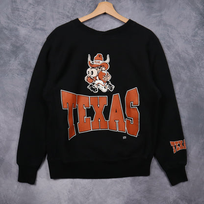 90s Black Texas Longhorns Crewneck Sweatshirt 5691