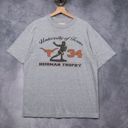 90s Grey University of Texas Heisman Trophy Shirt 5822