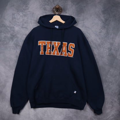 00s Navy Blue Texas Russell Athletic Hoodie 5630