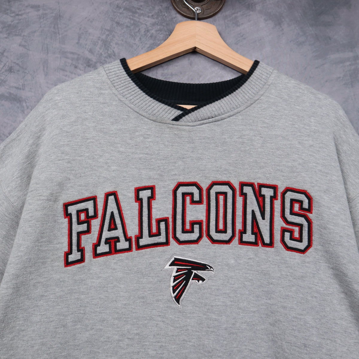 00s Grey Atlanta Falcons Reebok Crewneck Sweatshirt 6480