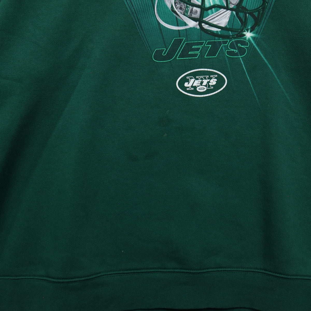 00s Green New York Jets Helmet Crewneck Sweatshirt 6447