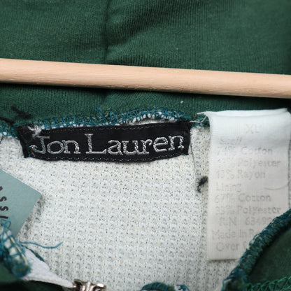 90s Green Jon Lauren Thermal Lined Zip Up Hoodie 5110