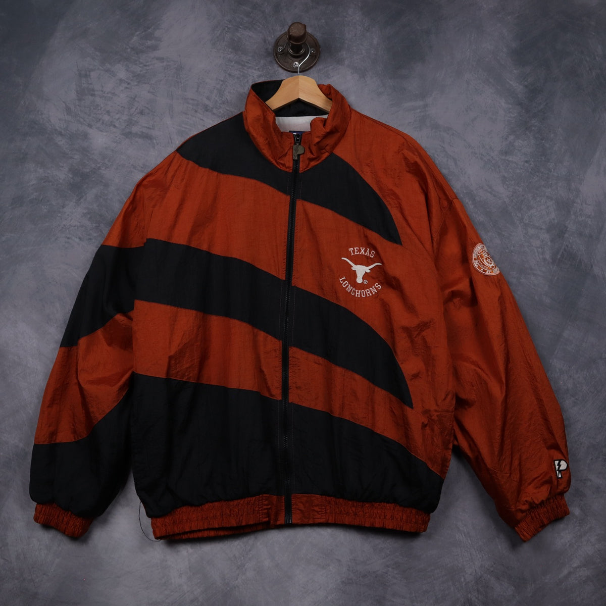 90s Burnt Orange Texas Longhorns Pro Player Windbreaker Jacket 5947