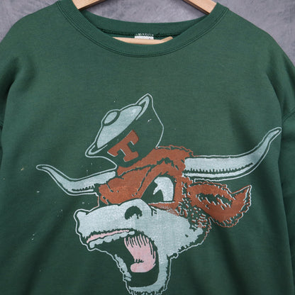 90s Green Texas Longhorns Champion Crewneck Sweatshirt 5683