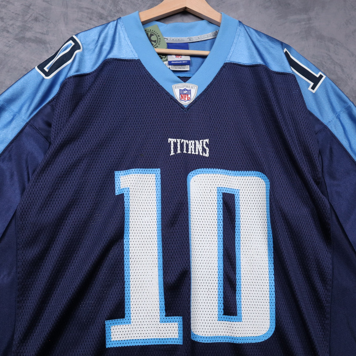 00s Navy Blue Tennessee Titans Vince Young #10 Reebok NFL Jersey 6574