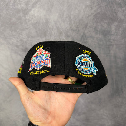 90s Black Dallas Cowboys Super Bowl Champions Snapback Hat 6826