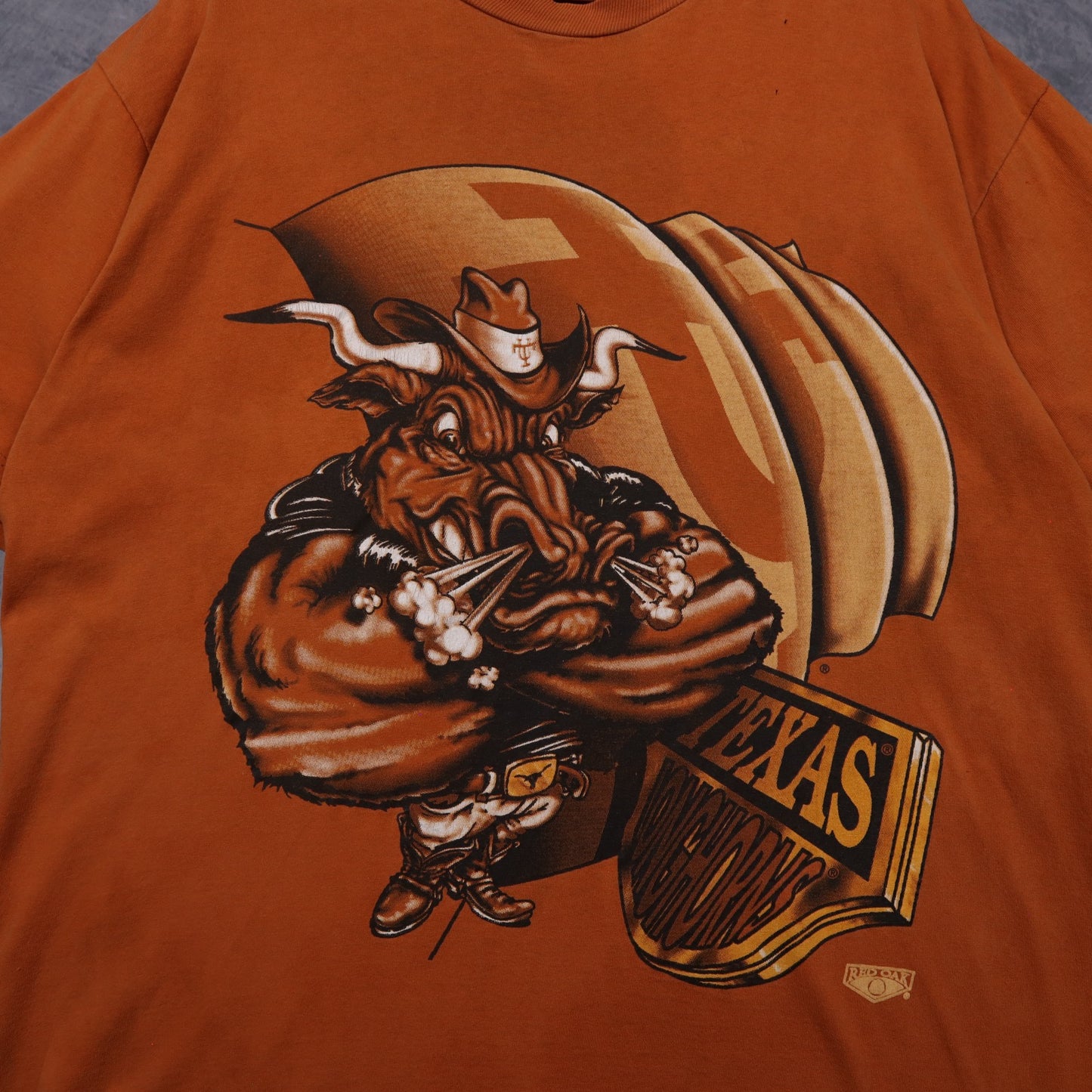 90s Orange University of Texas Longhorns Big Graphic Shirt 5853