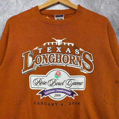 2006 Orange Rose Bowl Texas Longhorns Crewneck Sweatshirt 4370