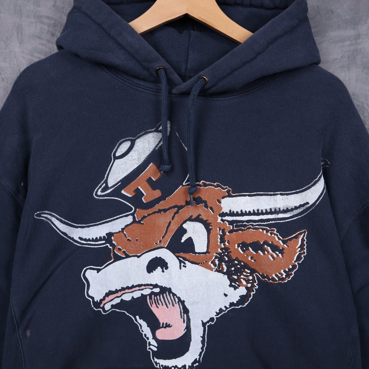 90s Navy Blue Texas Longhorns Hoodie 5671