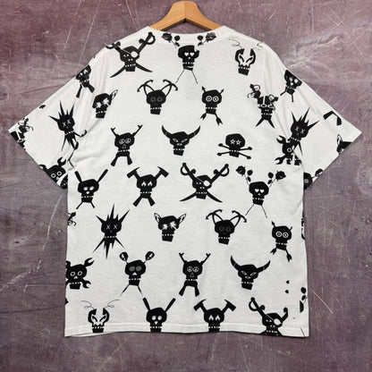 Early 00s White Stussy Futura AOP Shirt 3667