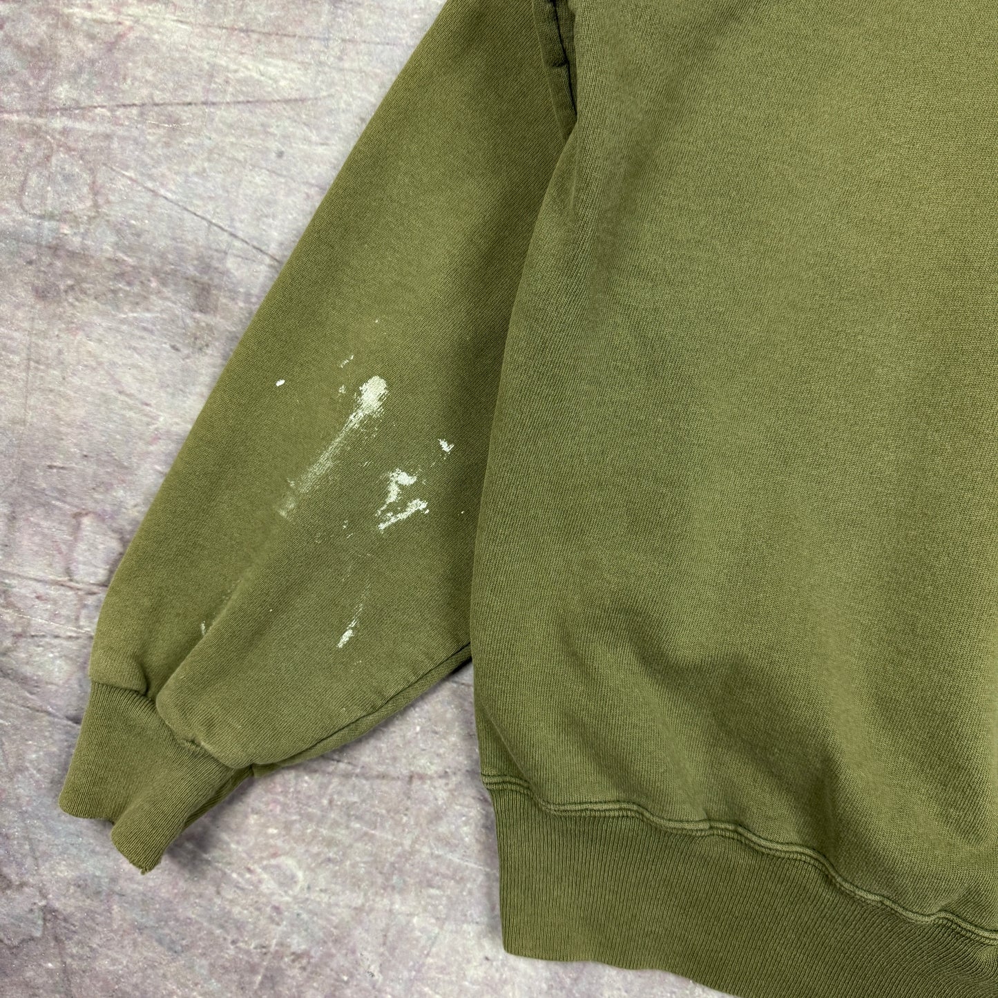 90s Faded Olive Green Champion Embroidered Logo Painter Crewneck Sweatshirt L 2691