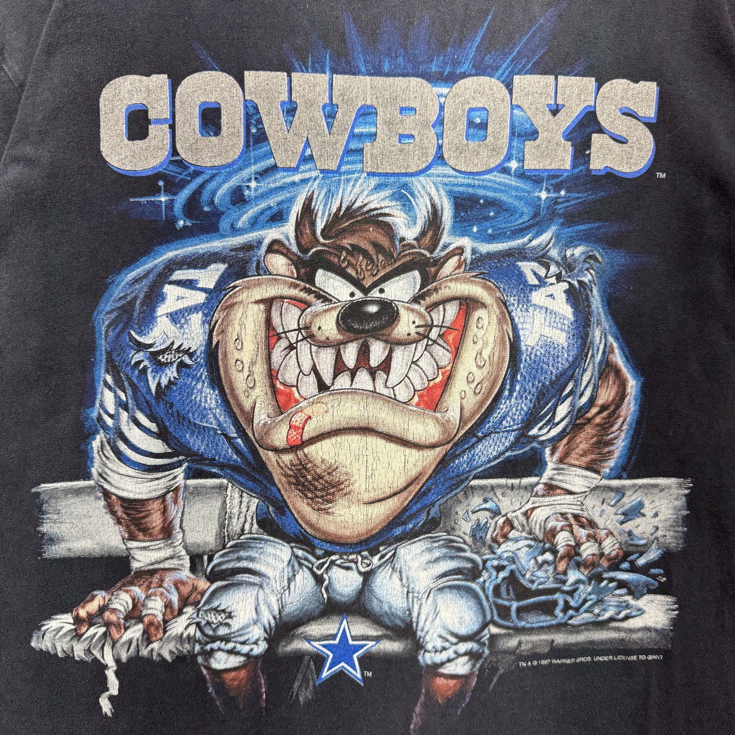 1997 Black Dallas Cowboys Taz Shirt 4186