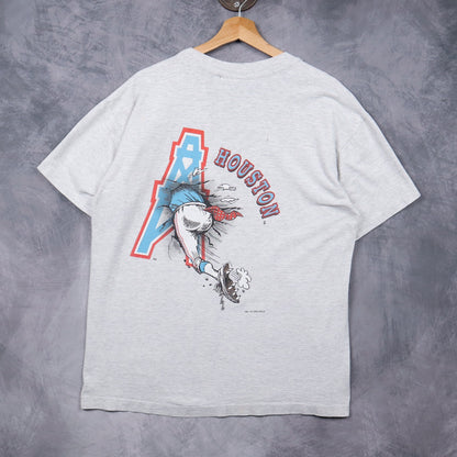 1993 Grey Houston Oilers Shirt 6709
