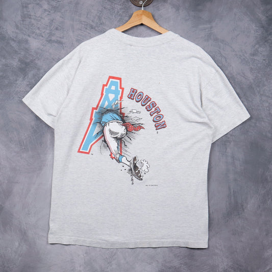 1993 Grey Houston Oilers Shirt 6709