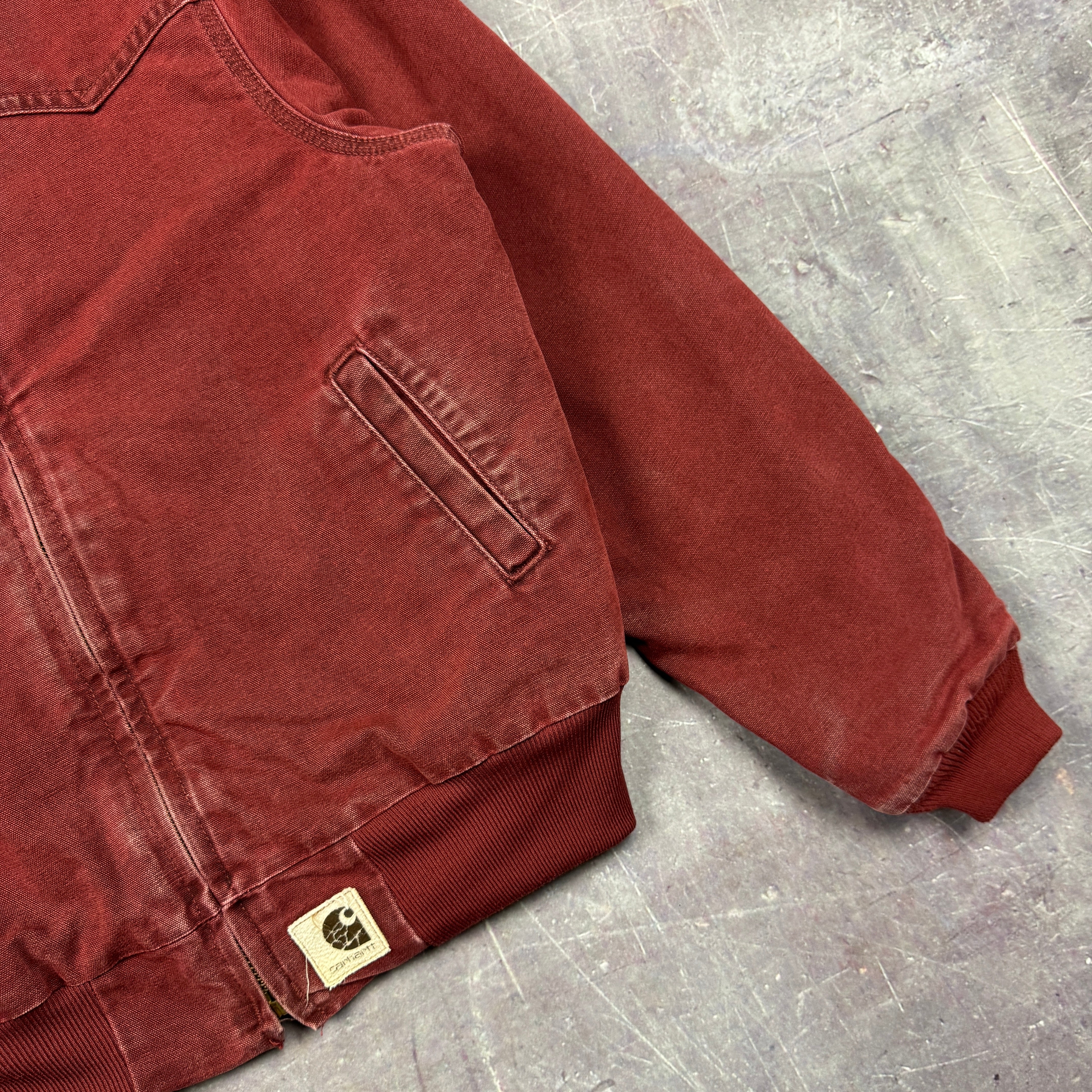 90s Red Carhartt Western Santa Fe Work Jacket M J14BRK 2299