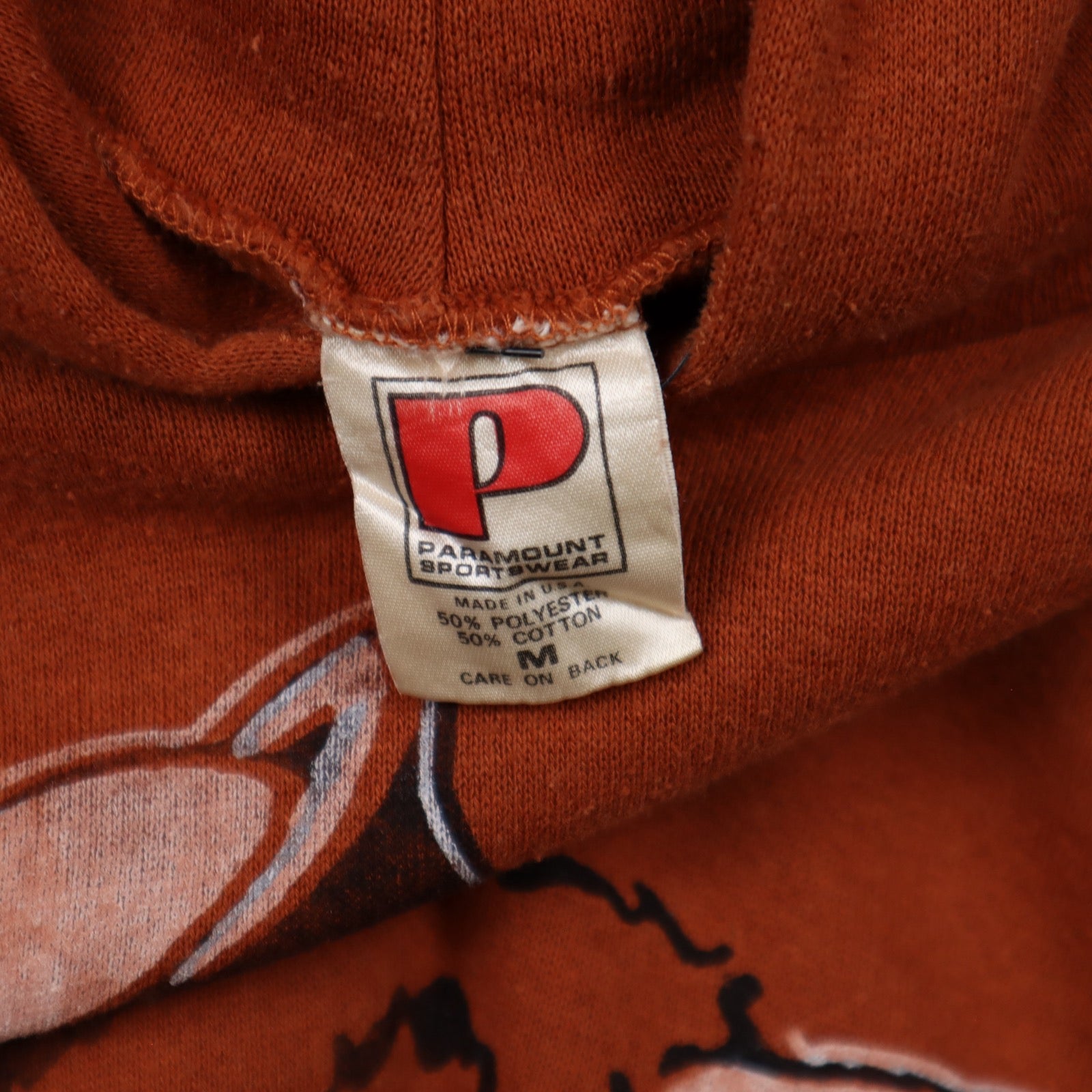 00s Burnt Orange Texas Longhorns Graphic Hoodie 5679