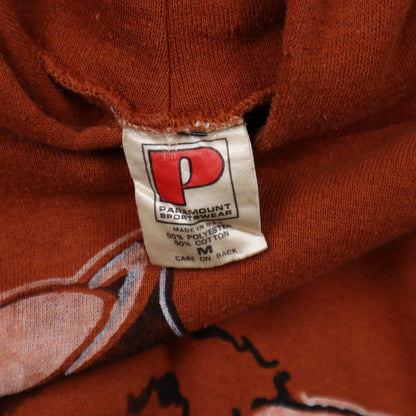 00s Burnt Orange Texas Longhorns Graphic Hoodie 5679