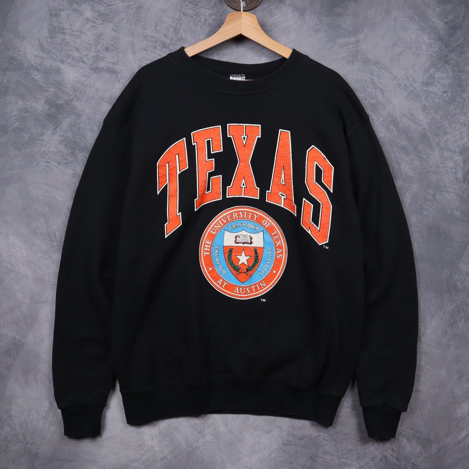 90s Black University of Texas Crewneck Sweatshirt 5722