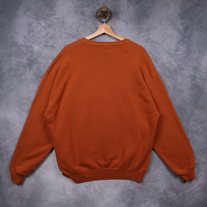 90s Burnt Orange Texas Longhorns Crewneck Sweatshirt 5687