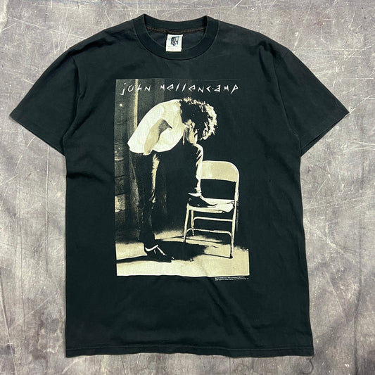 1994 Black John Mellencamp Band Portrait Graphic Shirt M AO08