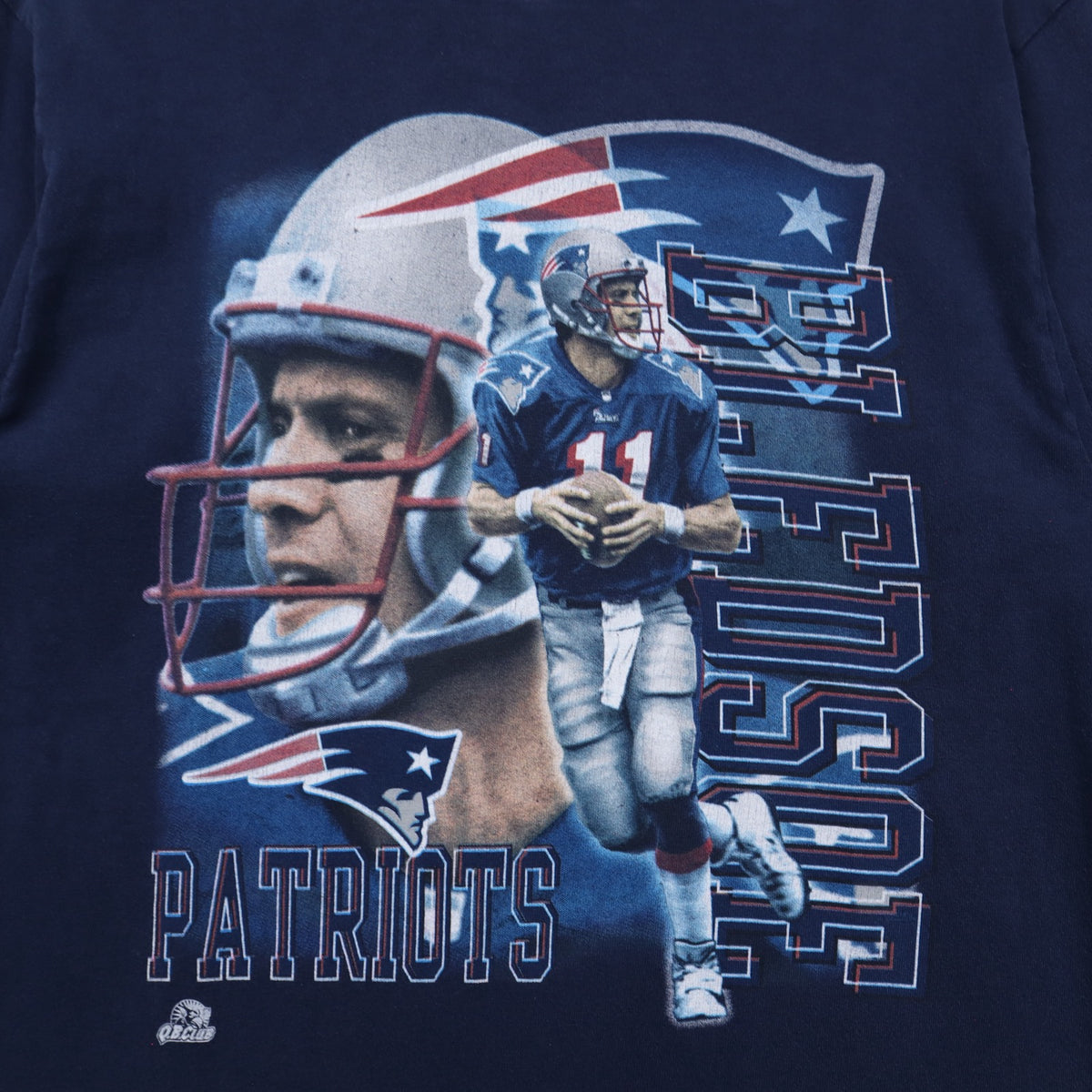 90s Navy Blue New England Patriots Bledsoe Shirt 6647
