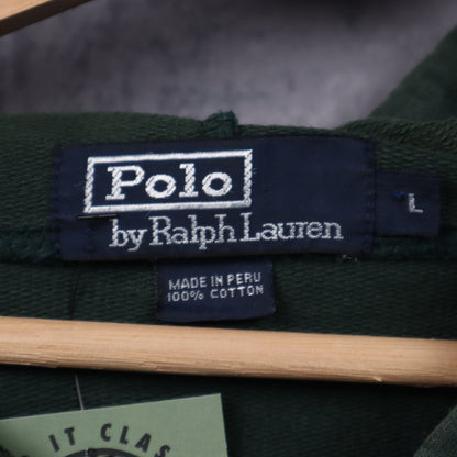 Early 2000s Dark Green Polo Ralph Lauren Zip Up Hoodie 4698