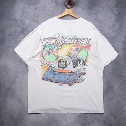 90s White Doug Herbert Snap-On Racing Shirt 5481