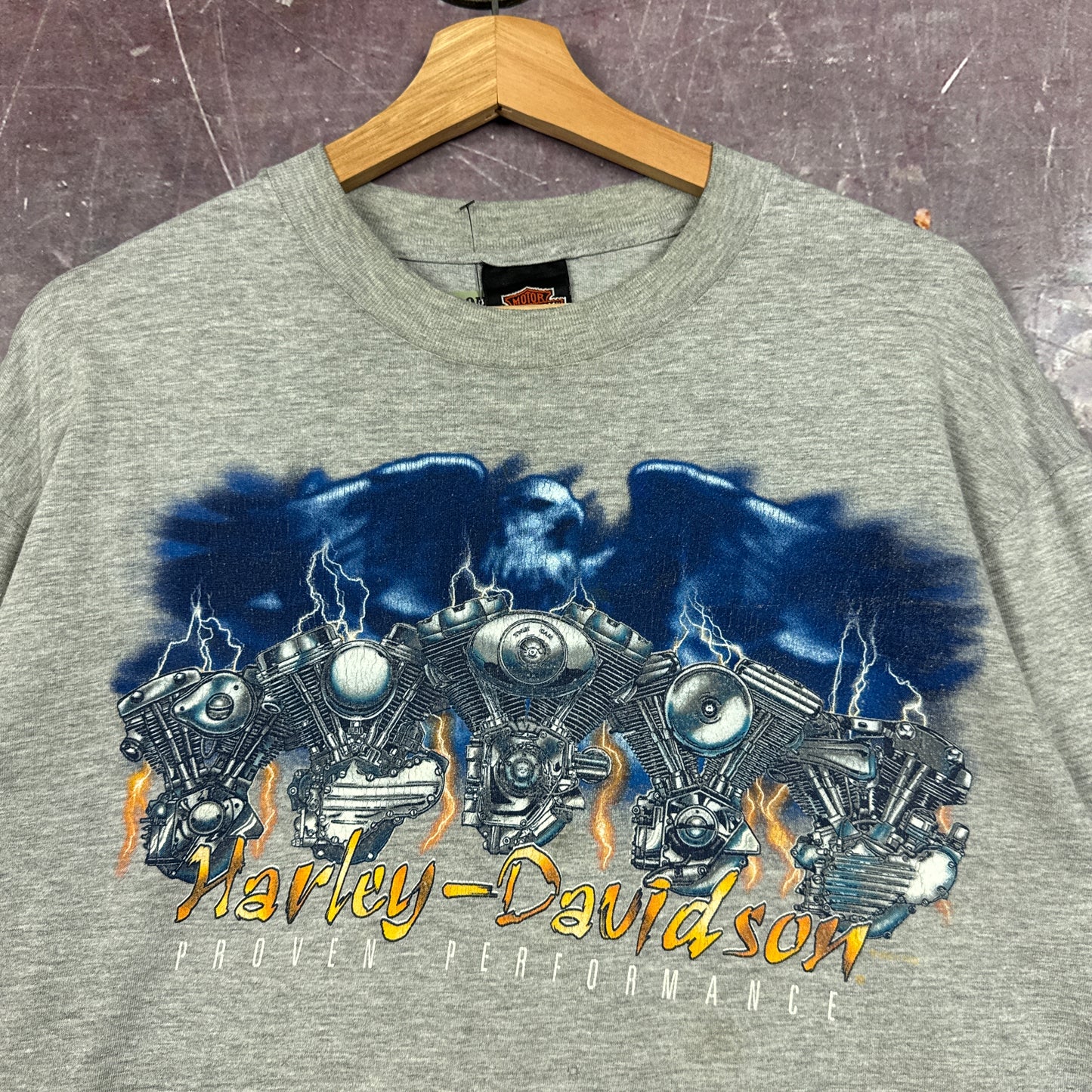 90s Grey Harley Davidson Long Sleeve Shirt 3074