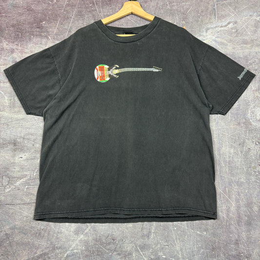 90s Faded Black Guitar Jagermeister Graphic Shirt XL 0872