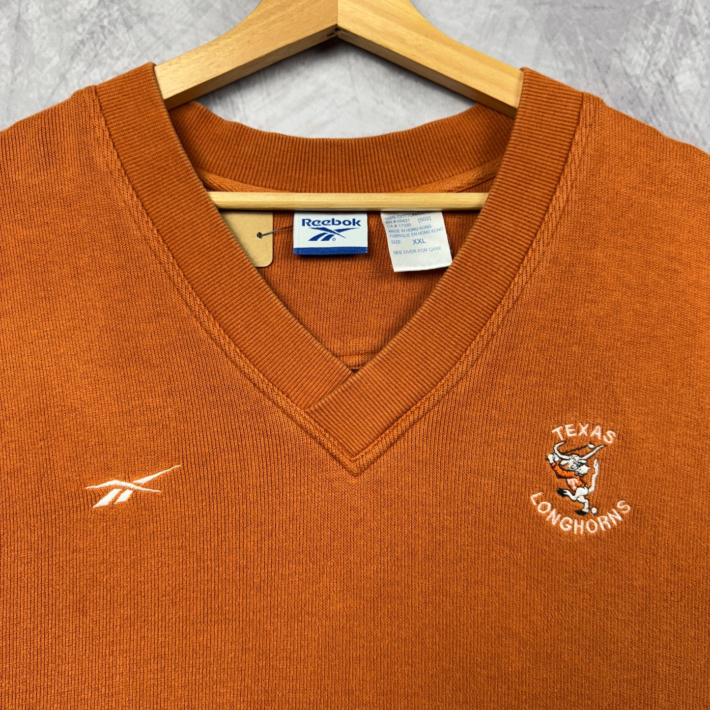 90s Orange Texas Longhorns Reebok Sweater Vest 4392