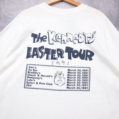 1991 White 'I Covered The Kennedys' Palm Beach Easter Tour Shirt 4664