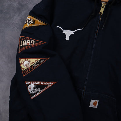 00s Navy Blue Carhartt Texas Longhorns National Champions Hooded Jacket 5902