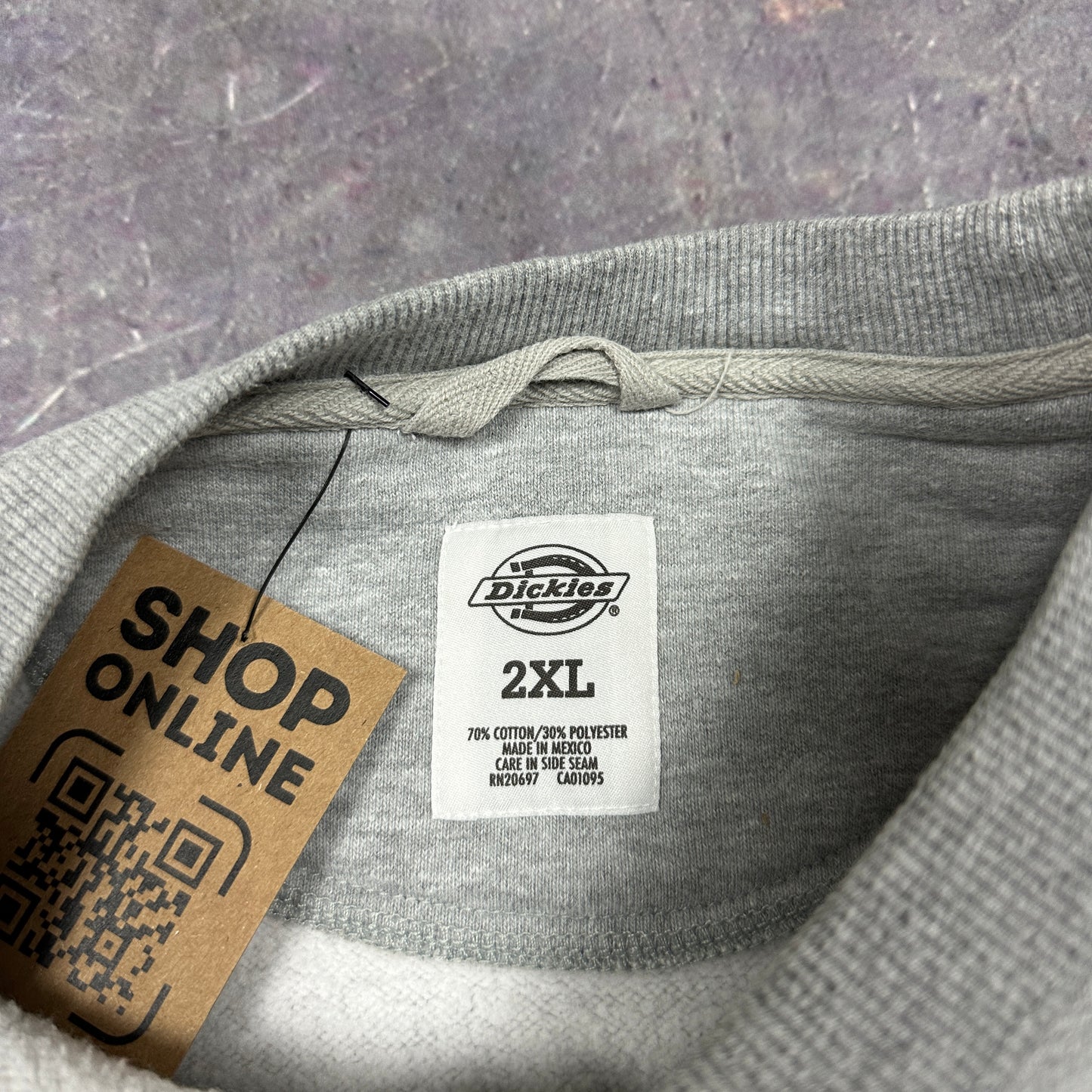 00s Gray Blank Essential Dickies Crewneck Sweasthirt XL AA50